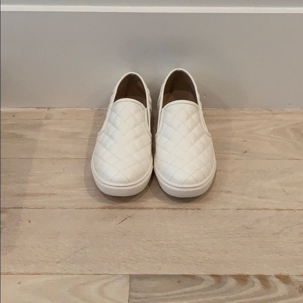 Steve Madden White Slip On Sneakers